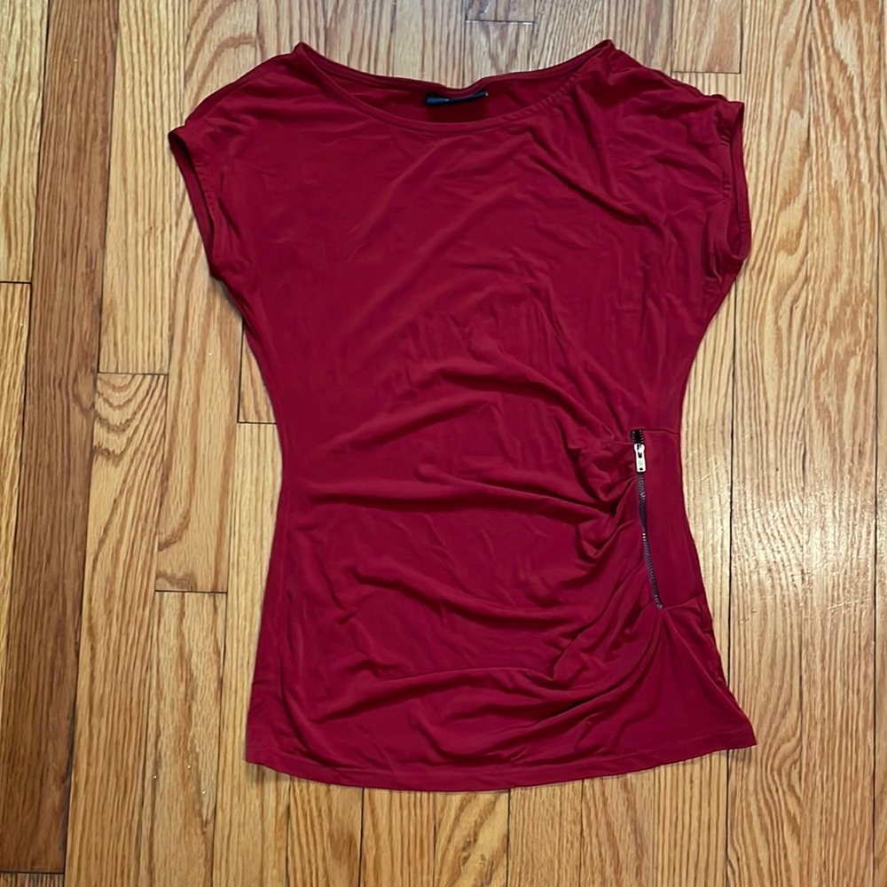 Wallis Side Scrunch Zip Shirt